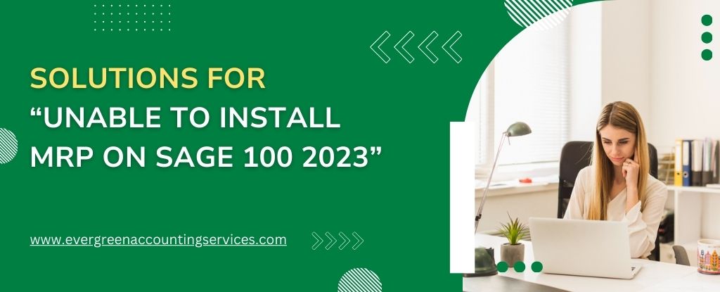 Unable to Install MRP on Sage 100 2023