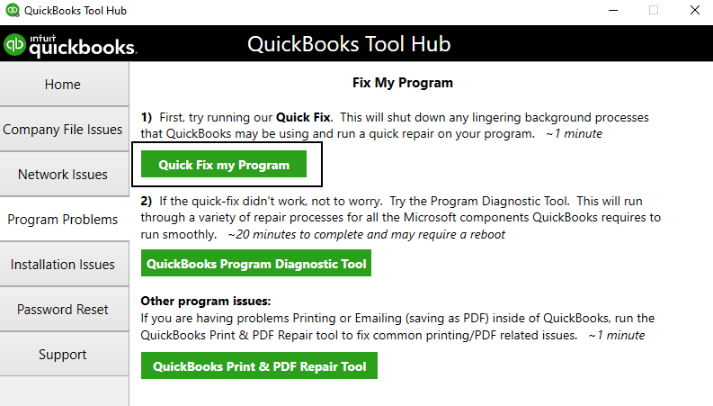 Quick Fix My Program