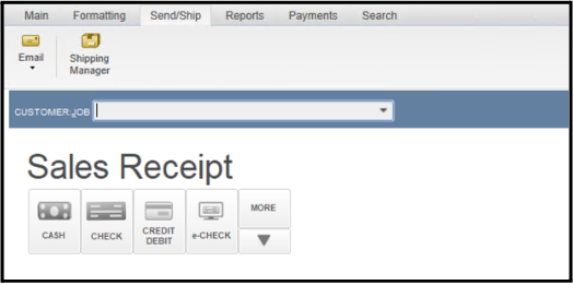 Sales Receipts Shipping Manager