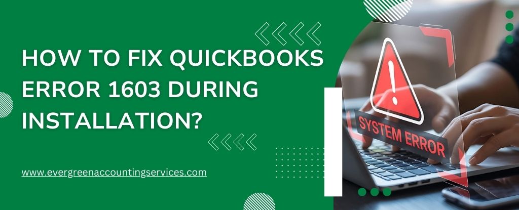 QuickBooks Error 1603